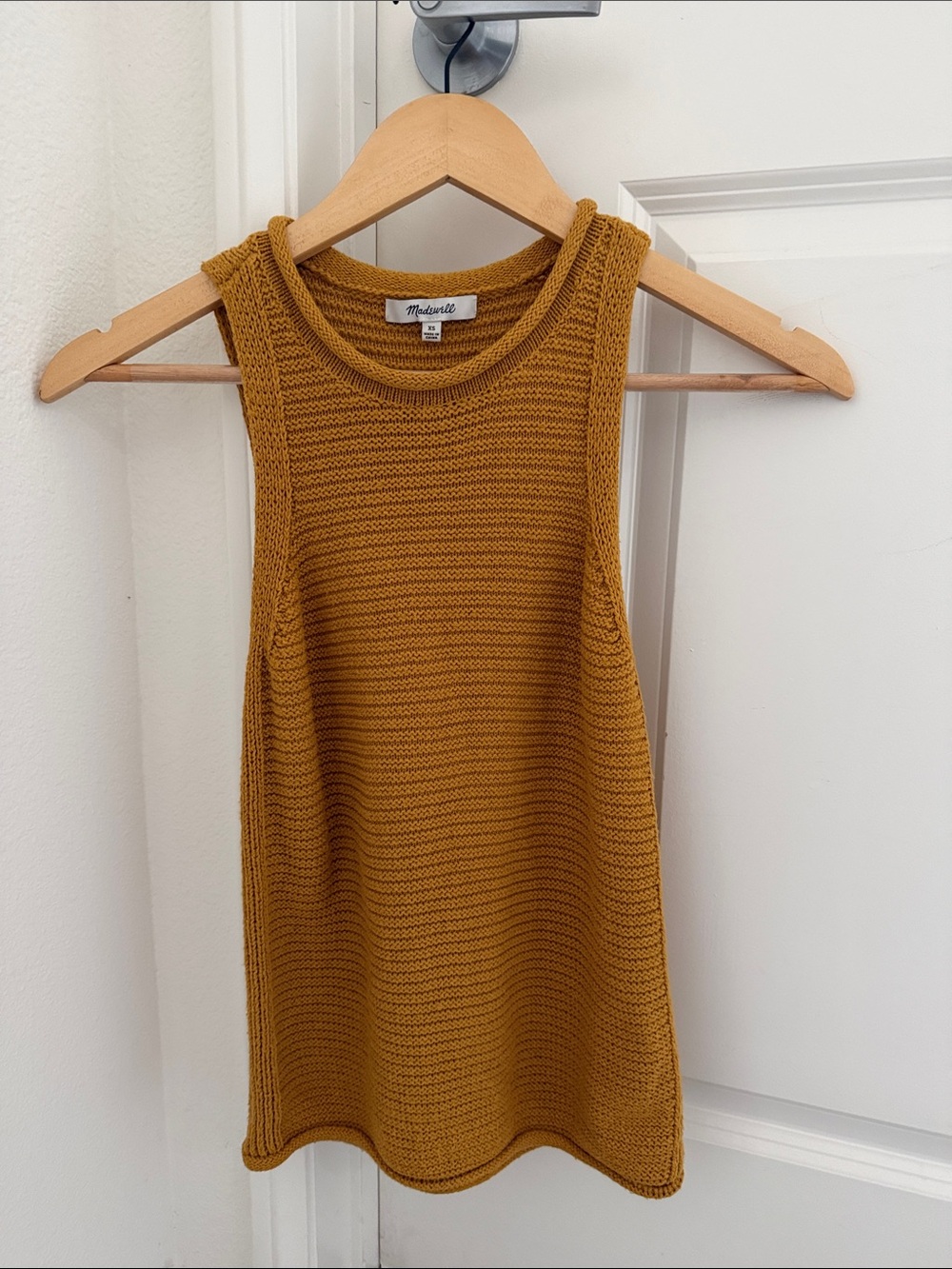 Madewell Mustard Knit Tank Top